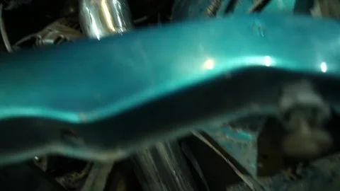 Air intake system on a drift car with a turbo engine Stockbeeldmateriaal 235680023