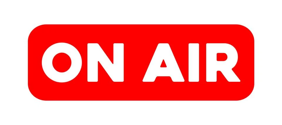 On air isolated logo Stock Illustration
