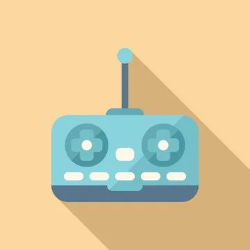 Air joystick control icon flat vector. Data system Stock Illustration