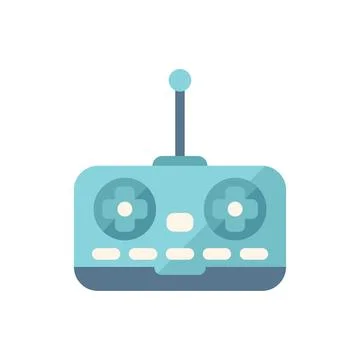 Air joystick control icon flat vector. Data system Stock Illustration