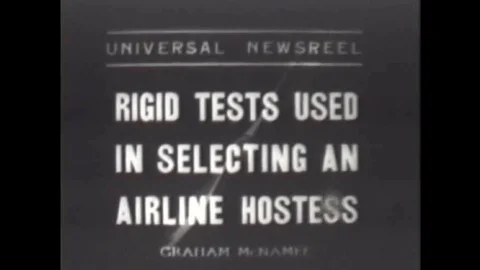Air-Line Hostesses Pass Rigid Tests at San Francisco, California in 1936. Stock Footage 106905288