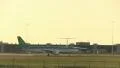 Air Lingus plane at sunset HD Footage
