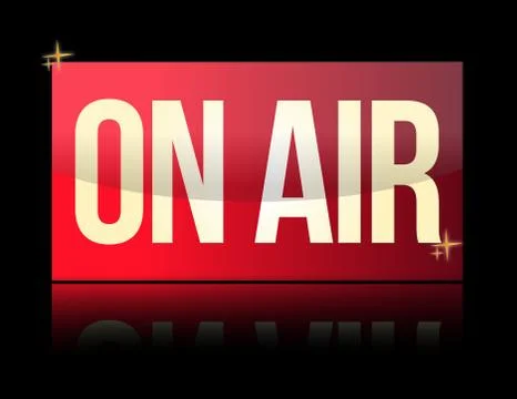 On air luminous sign Stock Illustration