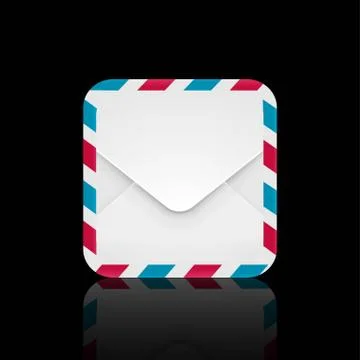 Air Mail Envelope Icon Stock Illustration