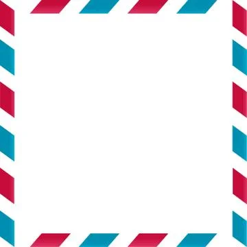 Air mail frame on white background Stock Illustration