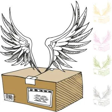 Air mail package Stock Illustration