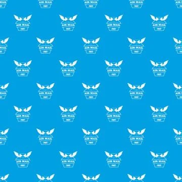 Air mail pattern vector seamless blue Illustrazione stock