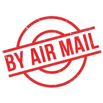 By Air Mail ruuber stamp Stock Illustration