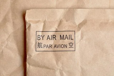 By Air Mail Stamp 스톡 사진