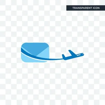 Air mail vector icon isolated on transparent background, air mail logo design Illustrazione stock