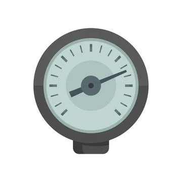 Air manometer icon flat vector. Gas pressure Stock Illustration