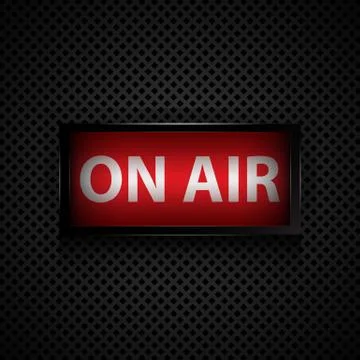 ON AIR message  studio sign Stock Illustration