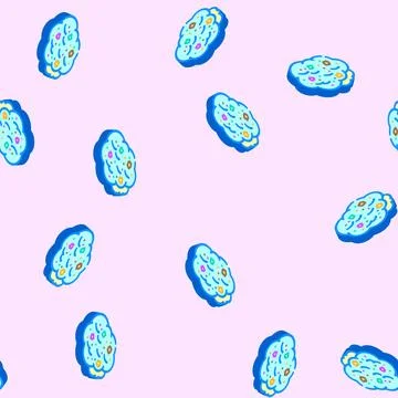 Air microplastic isometric icon seamless pattern 스톡 일러스트