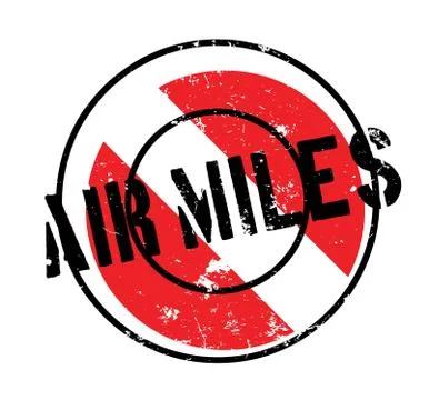 Air Miles rubber stamp Stock Illustration