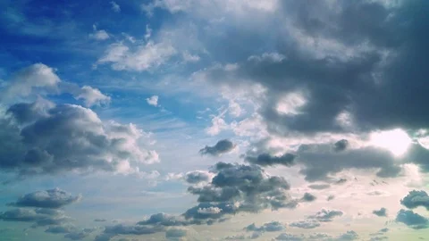 Air movements at the sky in cloudy Stock Footage 127169214
