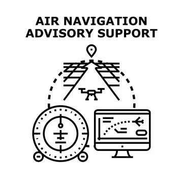 Air navigation advisory support for drone operations イラスト素材