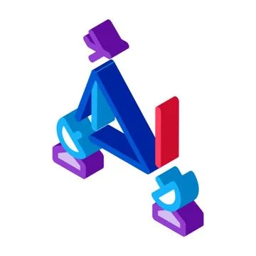 Air navigation course isometric icon vector illustration Stockillustratie