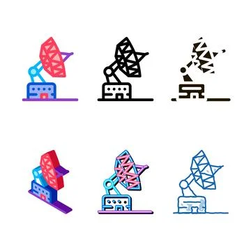 Air navigation styles radar icon vector outline Stock Illustration