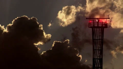 Air Navigation System and the Gathering Storm HD Stock Footage 100293121