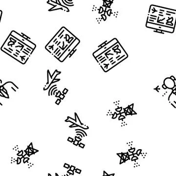 Air Navigation Tool Seamless Pattern Vector Illustrazione stock