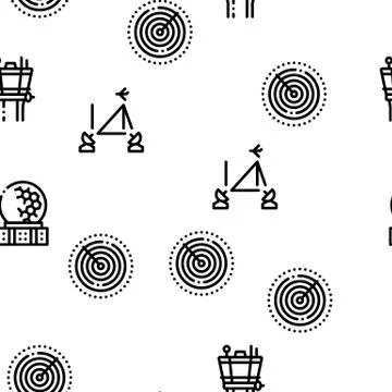 Air Navigation Tool Seamless Pattern Vector Illustrazione stock