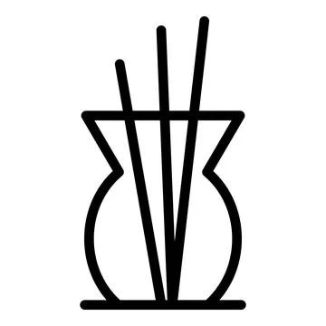 Air oil diffuser icon, outline style イラスト素材