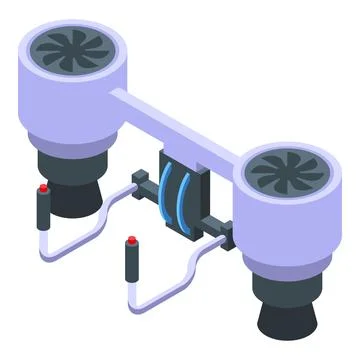 Air pack icon isometric vector. Fire jet Illustrazione stock