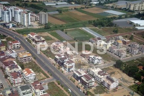 Air photo of Antaly city in Turkey. Stock Photos