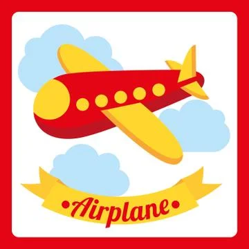 Air plane design over white background vector illustration Illustrazione stock