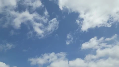 Air plane drone window view time lapse clouds and blue sunny sky loop of wh.. Stock Footage 242602432