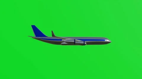 The Air Plane Is Flying On Chromakey Background. Stock Footage 172290691