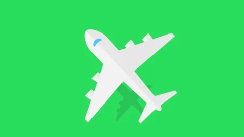 Air plane on green background Stock Footage 128625851
