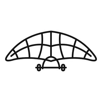 Air plane icon outline vector. Para fly Stock-Illustration