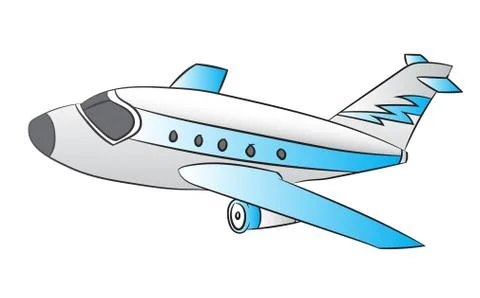 Air plane - Line Drawn Vector Stock Illustration