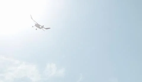 Air plane model in backlight Stock Photos