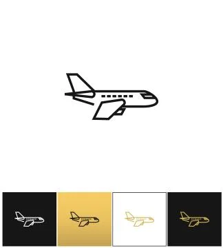 Air plane pictogram, jet or aeroplane vector icon Stock Illustration