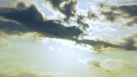 Air Plane Window Aerial View, Drone Shooting Sun in Blue Yellow Sunrise Sky and  Video stock 270075433