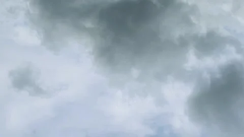 Air Plane Window View, Aerial Drone View. Time Lapse Storm Cumulus Puffy Gray Wh Stock Footage 239638162