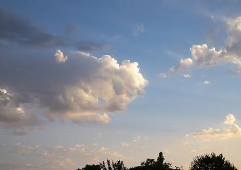 Air plane window view time-lapse clouds and blue sunny sky Stock Photos
