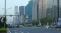 Air Pollution and Big City Car Traffic in Beijing, China due to heavy dust storm HD Footage