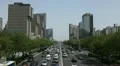 Air Pollution and Huge Traffic in Beijing CBD, China due to a dust storm HD Footage