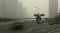 Air Pollution and Huge Traffic in Beijing CBD, China, Dust Storm, time lapse HD Footage