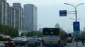 Air Pollution and Huge Traffic in Beijing, China due to Mongolian dust storm HD Footage