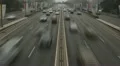Air Pollution and Huge Traffic in Beijing, China due to dust storm, time lapse HD Footage