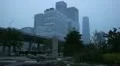 Air Pollution in Beijing CBD, China Dust Storm, Reflection, Yintai Center HD Footage