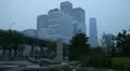 Air Pollution in Beijing CBD, China Dust Storm, Reflection, Yintai Center HD Footage