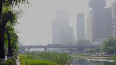 Air pollution beijing 動画素材 59594249
