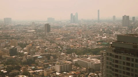 Air pollution in the capital Video stock 108731050