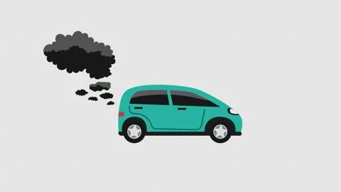 air pollution car icon Animation. Vehicl... | Stock Video | Pond5