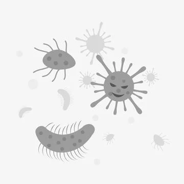 Air pollution cartoon vector. atmospheric aerosol particles Stock Illustration